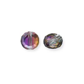 10 x Top Facet kralen 7,5 x 8 mm – gat 1,6 mm – anthracite-AB coating