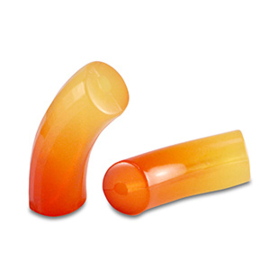 5 x Acryl kralen tube Orange ca. 37 x 12mm (gat Ø2,6mm)