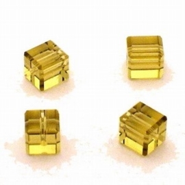 10x Preciosa Handgeslepen kristal kraal 8mm goud geel