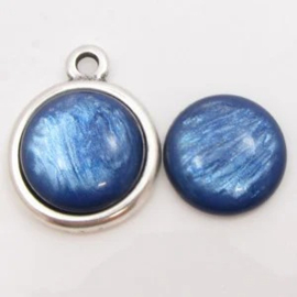 1 x Polaris Cabochon Jais Sapphire 16,4mm