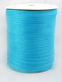 2 meter organza lint 6mm dark turquoise