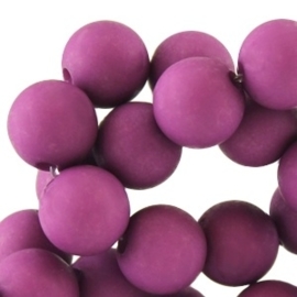 20 x  matte acryl kralen 8mm Bright violet purple (Ø1.9mm)