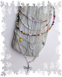 Layered necklace hippie style