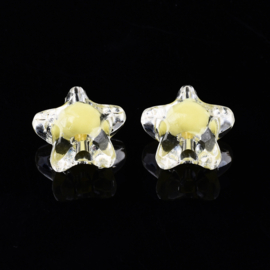 10 x Kinderkralen mix sterretjes 11 x 11,5 x 7mm gat: 2mm