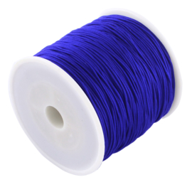 1 rol 90 meter gevlochten nylon koord, imitatie zijden draad 0,8mm blue 