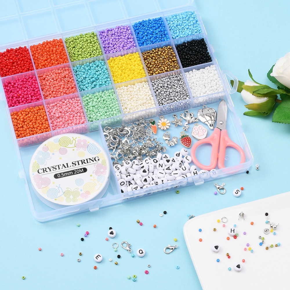 1 x DIY seed beads sieraden maken set –  in luxe opbergdoos