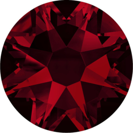 10 x Swarovski donker rood plat strass steentje 3mm