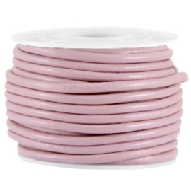 50cm DQ leer rond 3mm Dark lilac rose