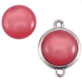 1x Cabochon Polaris shiny 12 mm Paparacha roze