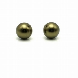 20 x glasparel bruingoud 6mm