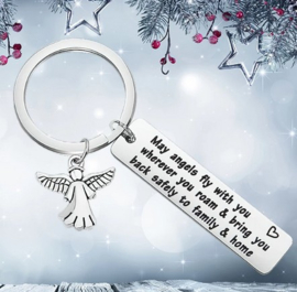 Engel sleutelhanger May angels fly with you ♥