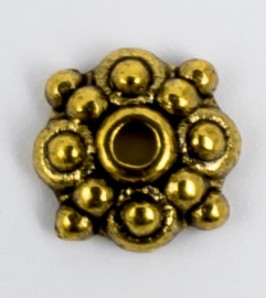 10 x Vergulde kralenkapjes 7,7 mm