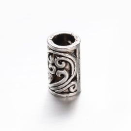 10 stuks tibetaans zilveren tussenzetsels/kralen 8,5 x 5mm gat: 3mm