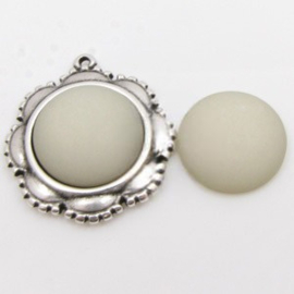 1 x Polaris Matt Cabochon 11,5mm Light Taupe