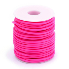 100 cm hol Rubber DQ koord 3mm gat: 1,5 mm Camelia