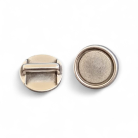 1 x DQ Metaal Schuiver Setting 12mm voor Ø 10 x 2mm leer Antiek zilver kleur (Nikkelvrij)