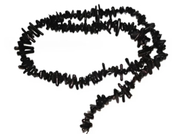 1 x Koraal kralen streng 4 x 18 mm – donker bruin