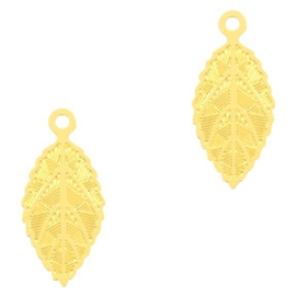 2x Hangers bohemian blaadje Goud