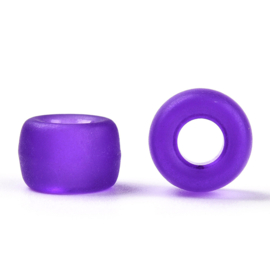 20 x  Rondellen acryl kralen 9 x 6mm Gat: 3,8mm Frosted Purple