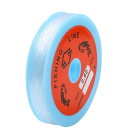 1 rol transparant nylon visdraad draad 0,8mm 40  meter per rol