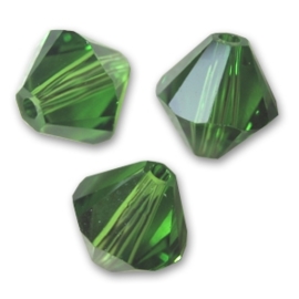 10 x Preciosa Kristal Bicone kraal 8mm Fern Green