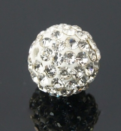 4 x prachtige Shamballa strass bal 10mm gat: 2mm