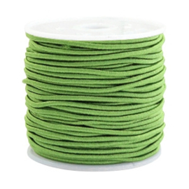 1 meter gekleurd elastisch draad 1.5mm Jasmine green