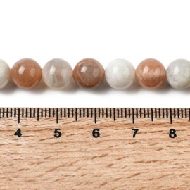 10 x Ronde edelsteen kralen Multi Moonstone 8 mm – gat 1 mm