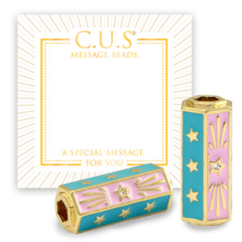 1 x C.U.S® Sieraden message beads stars Goud