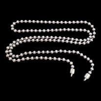 C.a. 55 cm DQ Ball Chain ketting dikte 4,5 mm met twee DQ metalen eindkapjes Ø 5,5mm oogjes 2~3mm (Nikkelvrij)