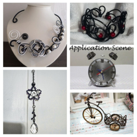 1 x Aluminium draad 1 mm – 10 meter – zwart