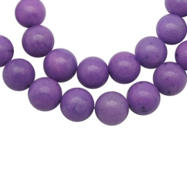 10 x  edelsteen kraal van  Mashan Jade Purple 6mm