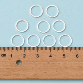 20 x verzilverde gesloten ringen 10 x 1mm  Ø-8,5mm