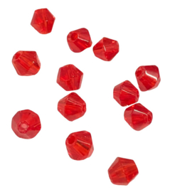 20 x Pesciosa bicone kristal kralen 4 mm gat 1 mm rood