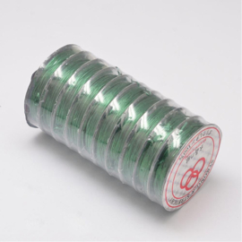 1 rol elastiek transparant 0,8 mm donker groen