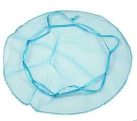 10 x ronde organza zakje licht blauw effen, Ø 26 cm  (op is op!)