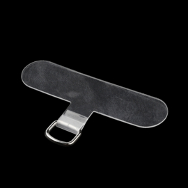 2 x Bevestigingsplaatje telefoonkoord T-vorm 60 x 35 mm – gat 9 x 7 mm – transparant