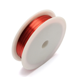 Metaaldraad Orange Red 0,4mm dik rol van 12 meter