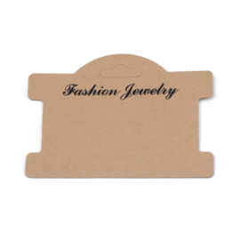 10 x Sieraden kaartjes Brown Fashion Jewelry