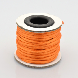 Rol met 10 meter  satijn koord Nylon Marcramé koord 2mm kleur Orange