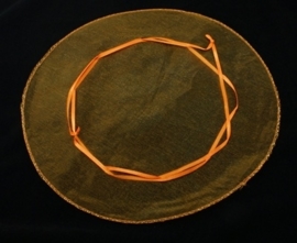 10 x ronde organza zakje oranje effen, Ø 26 cm  (op is op!)
