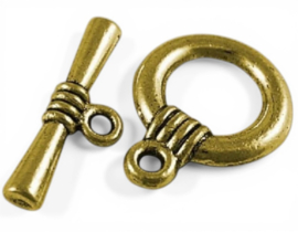 4 x Kapittel slotje groot 14 mm – staafje 20 mm – goudkleur