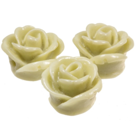 10  x    Acryl Roses (Khaki) 11 mm