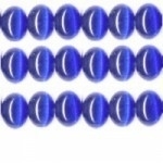 10 x prachtige cateye kralen 8mm  blauw