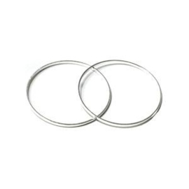 3 x Basis metalen ring 25x1 mm Zilver Ø 23 mm