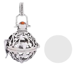Echt Sterling 925 zilveren harmony ball Engelenroeper kooi met lichtgrijze klankbol