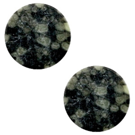 1 x Cabochon basic plat stone look 20mm Black-green