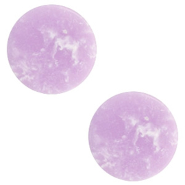 1 x Cabochon basic plat stone look 12mm Lavender purple