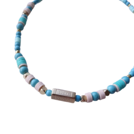 1 x C.U.S® sieraden message beads "lucky" Goud (nikkelvrij)