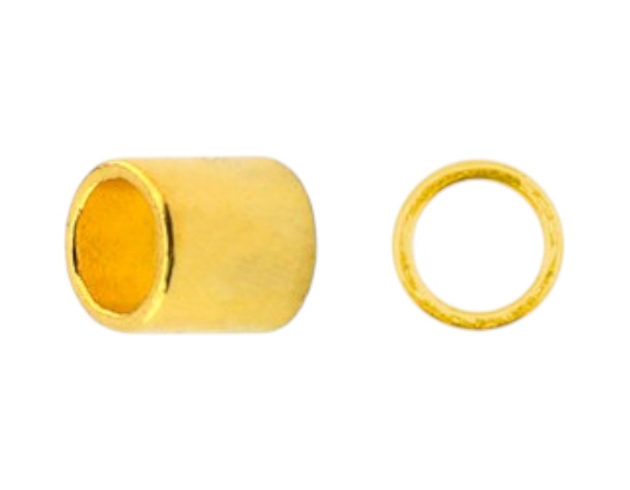 Ca. 1300 x Beadalon knijpkralen – goudkleur – maat #3 – 1,5 mm binnenmaat – 2,0 mm buitenmaat – 28,35 g – nikkelvrij